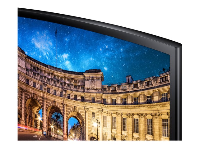 Samsung 24” CF390 Curved LED Monitor, Full HD 1920×1080 Resolution, 1800R Curved Screen, Ultra-Slim Design, Eye Saver Mode