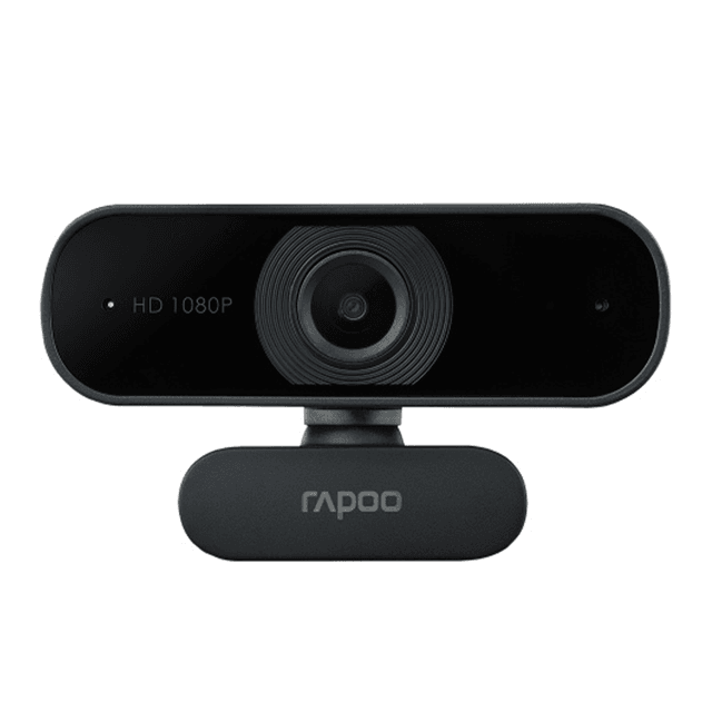 Rapoo C260 Webcam, Full HD 1080p Camera, Autofocus Technology, 95° Wide-Angle Lens, Dual Noise-Cancelling Microphones