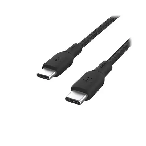 Belkin BoostCharge USB-C to USB-C Cable, 60W Fast Charging Support, Durable Braided Design, 3.3ft (1 Meter) Length, High-Speed Data & Power Transfer