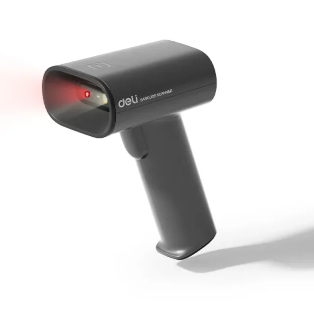 DELI S228 Handheld Barcode Scanner, 1D & 2D QR Code Scanning Support, High-Speed Accurate Scanning Performance, Ergonomic Handheld Design, Plug & Play USB Connectivity