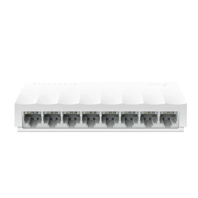 TP-Link LS1008 8-Port Fast Ethernet Switch, 8× 10/100Mbps RJ45 Ports, Desktop Unmanaged Network Switch, Plug & Play Easy Setup, Stable Wired Connectivity for Home & Office