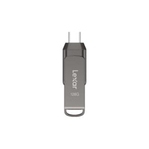 Lexar JumpDrive Dual Drive D400 128GB, USB 3.2 Type-C Flash Drive, Dual Connector (USB-A + USB-C), Up to 130MB/s Read Speed, Fast File Transfer & Backup Storage
