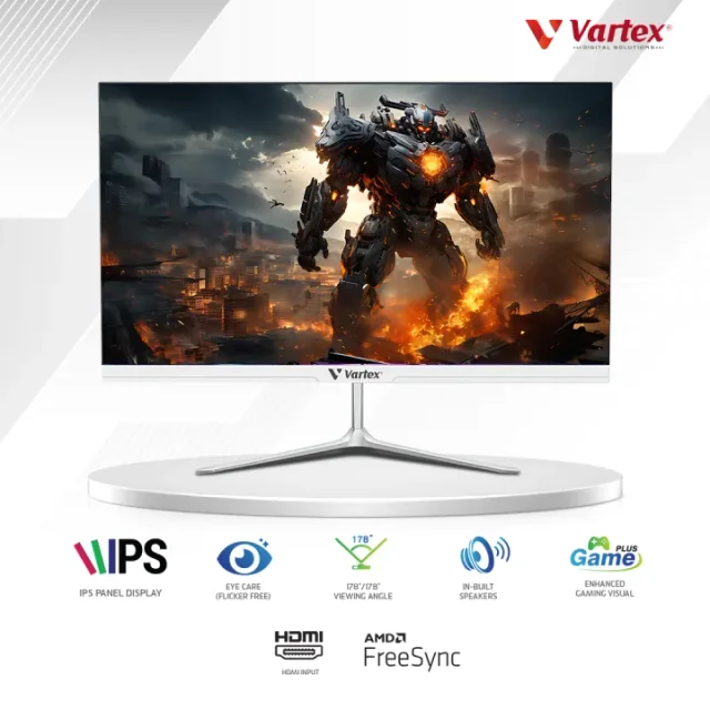Vartex VTX24M 24-Inch IPS Gaming Monitor, FHD 1920×1080, 100Hz Refresh Rate, 1ms Response Time, 3000:1 Contrast