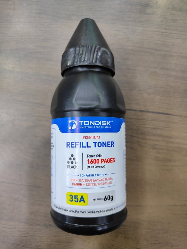 ondisk Premium Refill Toner Black 60g – 1,600 Pages Yield, Compatible HP 35A/85A/88A/79A/78A/83A & Canon 325/337/328/071/326 Cartridges, High-Speed Laser Printer Toner (Up to 35ppm)