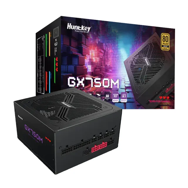 HUNTKEY GX750M Gaming Power Supply, 750W, 80+ Gold, ATX 3.1, Fully Modular