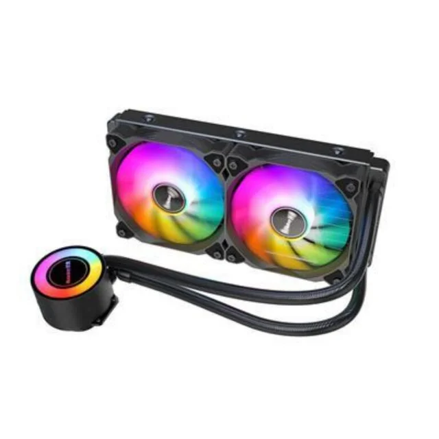 Huntkey GX240R 240mm ARGB AIO Liquid CPU Cooler, Intel LGA1700, AMD AM4, Aluminum Radiator