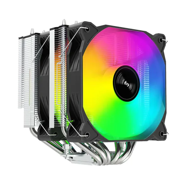 Huntkey Storm T620 Fantasy ARGB Dual Tower CPU Air Cooler, 230W TDP, 6 Heat Pipes, Intel LGA1851/1700/1200/115X, AMD AM5/AM4