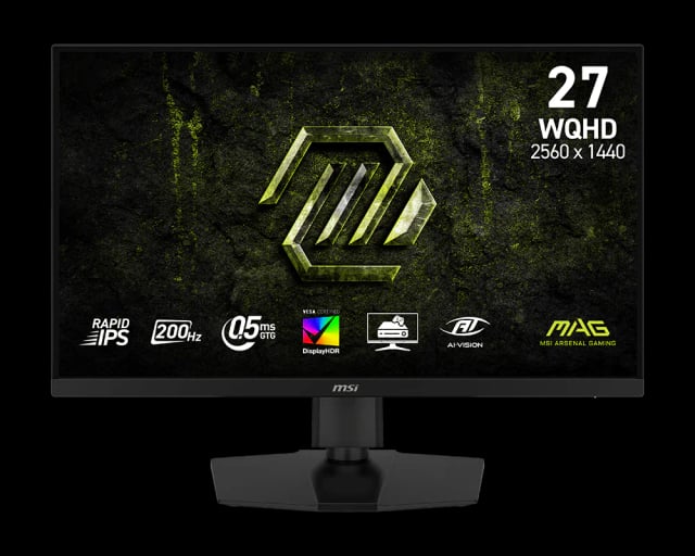 MSI MAG 274QPF E20, 27-inch WQHD Rapid IPS Display, 200Hz Refresh Rate, 0.5ms Response Time, VESA DisplayHDR 400