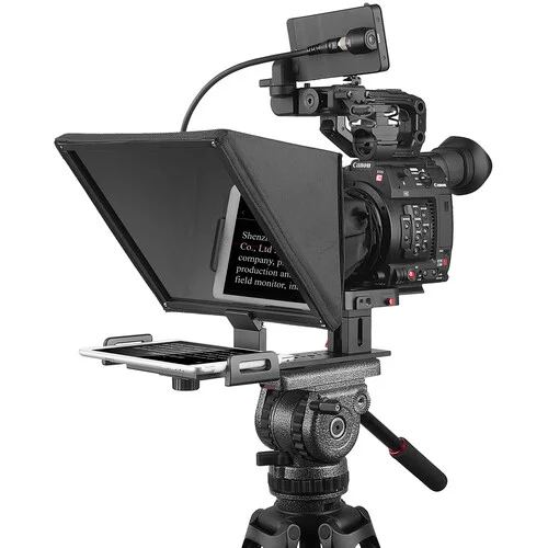 Desview T12S, 12.9" Portable Teleprompter, 70/30 Beam Splitter Glass, Android/iOS/iPadOS Support, Remote Control