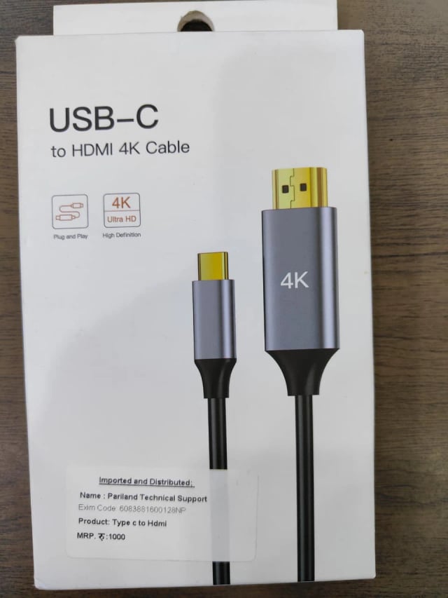 ZX122 USB-C to HDMI Cable 1.8M, 4K 30Hz, Thunderbolt 3 Compatible, DisplayPort Alt Mode, HDCP 2.2