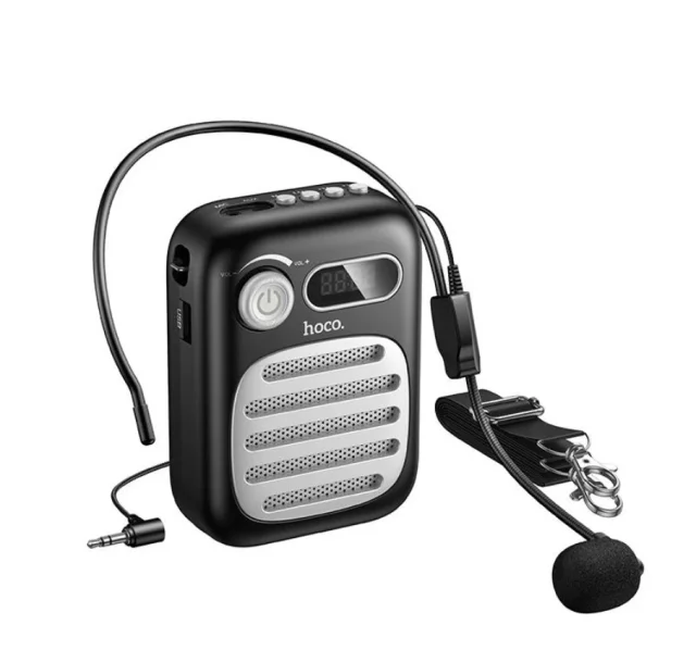 HOCO L23 Portable Bluetooth Speaker with Wired Microphone, Rechargeable Battery, Multi-Mode Playback, Karaoke & PA Speaker, 6 Months Warranty