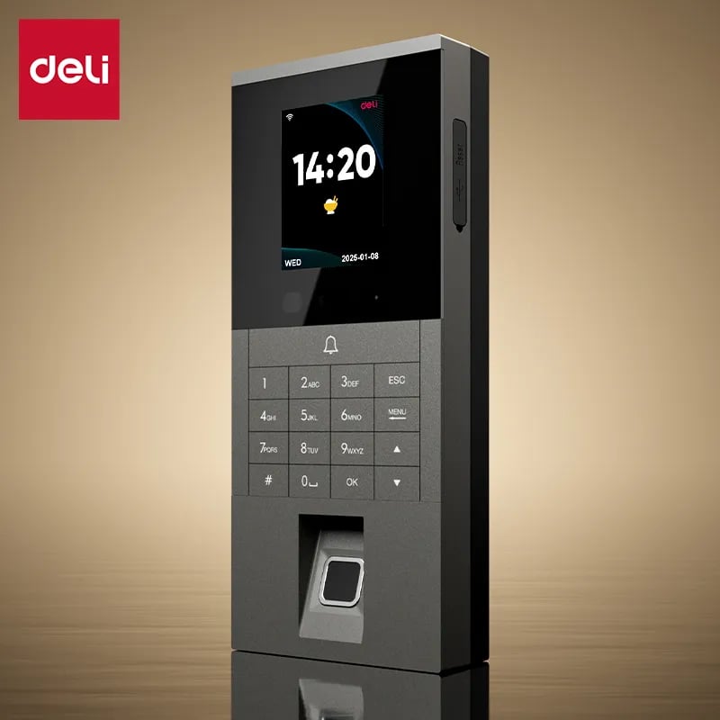Deli ES602 fingerprint and face attendance and access control machine