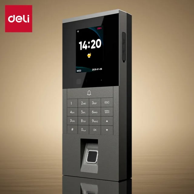 DELI ES602 Fingerprint & Face Access Control Machine, 1000 Users, 1000 Fingerprint, 1000 Face, 1000 Card Capacity