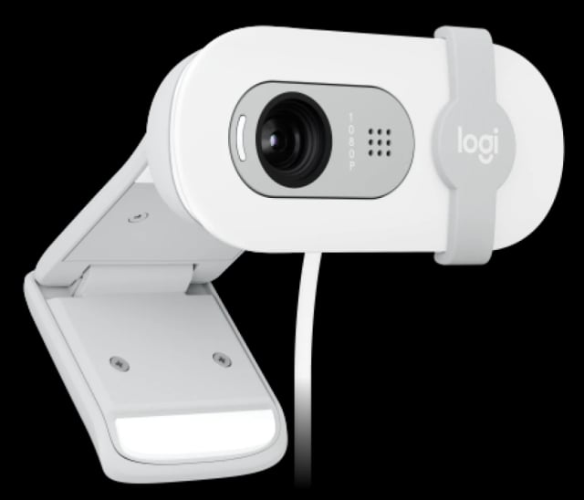 Logitech Brio 100, Full HD 1080p Webcam, 2MP, Built-in Microphone, RightLight 2 Auto Light Balance