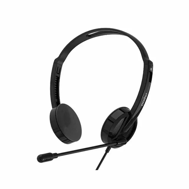 Rapoo H102 Wired Stereo Headset, 30mm Driver, 20Hz–20kHz, Omnidirectional Rotary Mic, Dual 3.5mm
