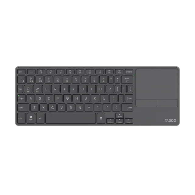 Rapoo E900T, 73-Key Ultra-Slim Multi-Mode Wireless Keyboard with Touchpad, Bluetooth 4.0/5.0 + 2.4GHz, Scissor Keys, Aluminum Alloy