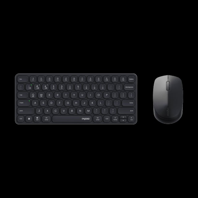 Rapoo 9010M, 78-Key Ultra-Slim Multi-Mode Wireless Keyboard & Mouse Combo, Bluetooth 4.0/5.0 + 2.4GHz, Scissor Keys, 800–2400 DPI Mouse