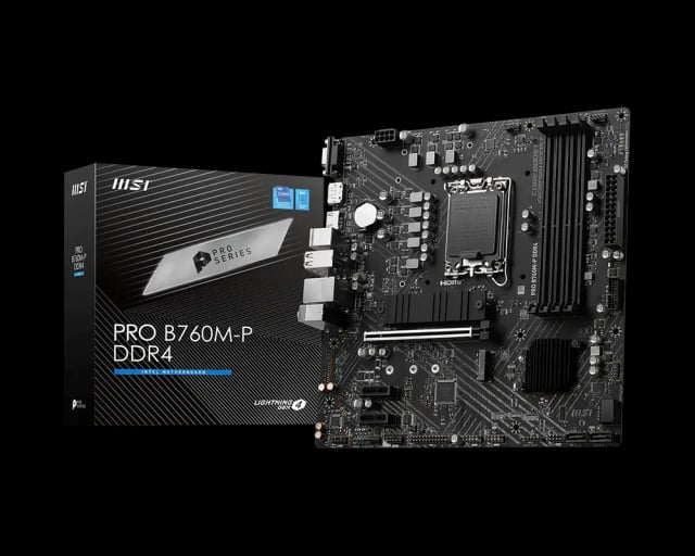 MSI PRO B760M-P DDR4, Intel B760, LGA 1700, DDR4 128GB, 2× M.2 PCIe 4.0