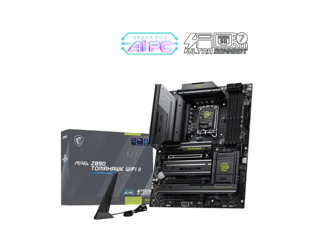 MSI MAG Z890 TOMAHAWK WIFI II, Intel Z890, LGA 1851, DDR5 256GB, 4× M.2 PCIe 5.0/4.0
