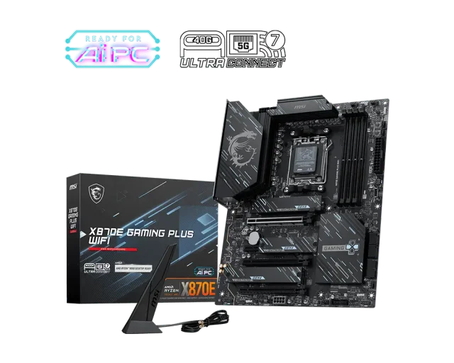 MSI X870E GAMING PLUS WIFI, AMD X870E, AM5, DDR5 256GB, PCIe 5.0