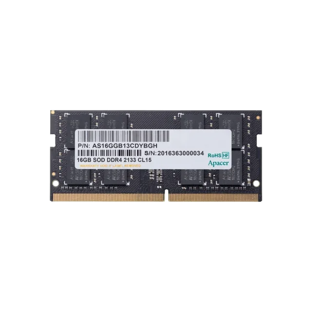 Apacer ES.16G21.PSH, 16GB DDR4 3200MT/s, PC4-25600, 260-Pin SO-DIMM, Laptop RAM