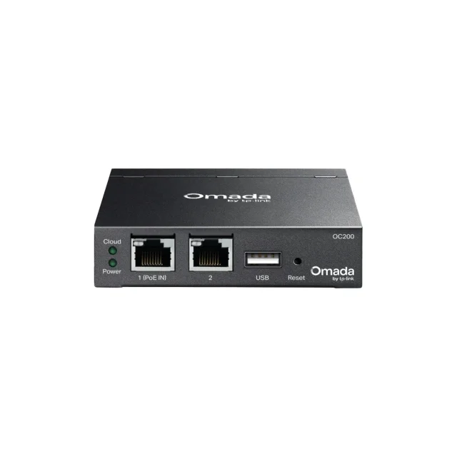TP-Link OC200 Omada Hardware Controller, 2× Gigabit Ethernet, 802.3af/at PoE, Centralized Management for 25 Omada Devices, Cloud & Multi-Site Management