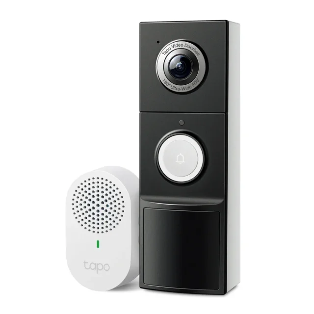 TP-Link Tapo D235 2K 5MP Smart Video Doorbell Camera, 180° Ultra-Wide View, Full-Color Night Vision, AI Person & Package Detection, 512GB microSD, Two-Way Audio, Battery & Hardwired, 1 Year Warranty
