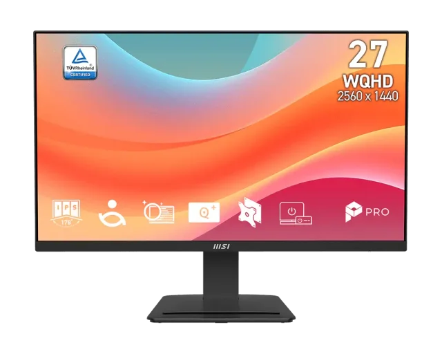 MSI PRO MP273Q E7 Business Monitor, 27" 2K WQHD IPS 75Hz, 1ms MPRT / 4ms GtG, HDR Ready, Adaptive-Sync
