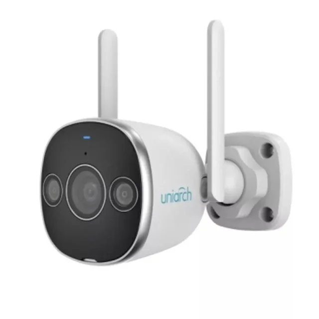 Uniarch UHO-B2D-M3F3D 3MP Outdoor WiFi Bullet Camera, 2304×1296 Resolution, 2.8mm Lens, 20m IR, 10m Warm Light