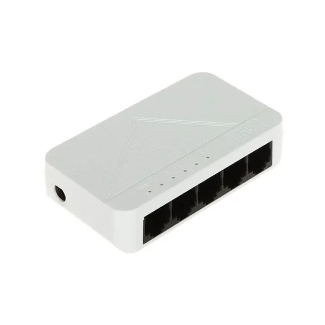 Uniview NSW1010-5GT-IN 5-Port Gigabit Unmanaged Ethernet Switch, 5×10/100/1000Mbps RJ45, 10Gbps Switching Capacity, 7.44Mpps Forwarding, 2K MAC Address