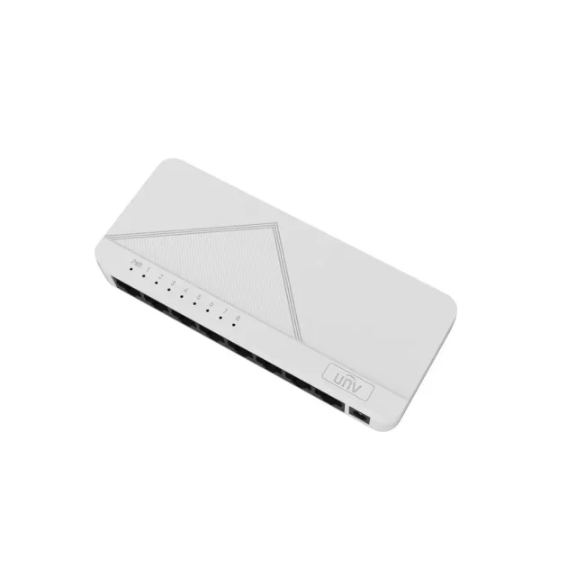 Uniview NSW1010-8GT-IN 8-Port Gigabit Unmanaged Ethernet Switch, 8×10/100/1000Mbps RJ45, 16Gbps Switching Capacity, 11.9Mpps Forwarding, 2K MAC Address