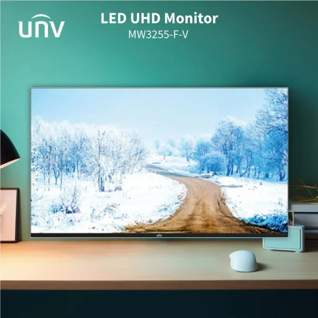 Uniview MW3255-F-V2 55-Inch 4K UHD LED Monitor, 3840×2160 Resolution, IPS Panel, 60Hz Refresh Rate, 8ms Response Time
