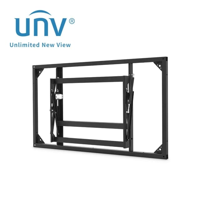 Uniview HB-3655-G-B 55-Inch LCD Video Wall Wall Mount Bracket, Front Maintenance, Flat Sheet Metal Support, SGCC Material, 1211.6×682.3×115mm