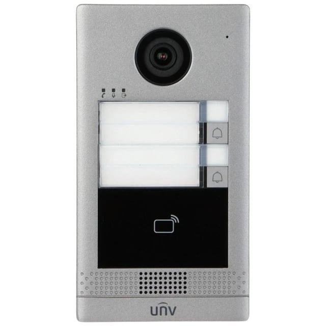 Uniview OEU-202S-HMK2 Villa Video Door Station, IC Card Reader, 2 Call Buttons, 10,000 Card Capacity, 106.9° Wide Viewing Angle