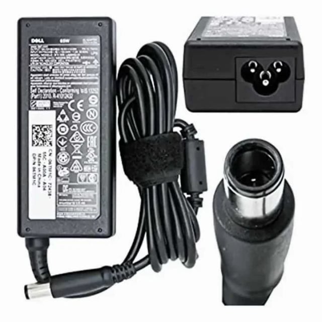 Dell Big Pin 65W Laptop Charger, 19.5V 3.34A, Big Pin Connector, AC Adapter, Laptop Power Supply
