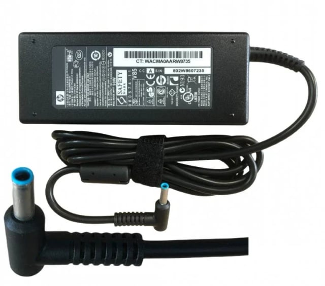 HP Bullet Pin 90W Laptop Charger, 19.5V 4.62A, Blue Tip Connector, Bullet Pin, AC Adapter