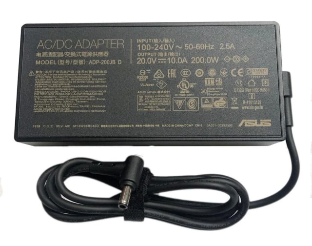 ASUS 200W Gaming Laptop Charger, 20V 10A, AC Adapter, ASUS Compatible, 200W Power Supply