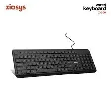 Ziasys Z-700(E) Wired Keyboard, 106-Key Multimedia Keyboard, USB Plug & Play, Slim Ergonomic Design, Water Spill Resistant