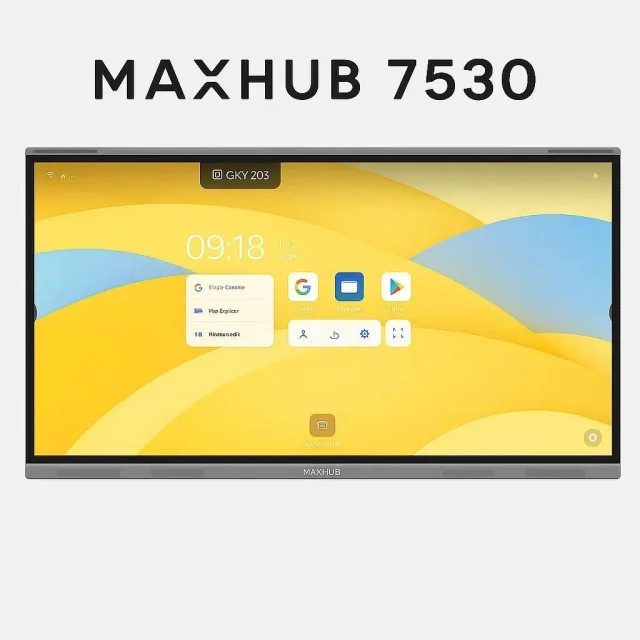 MAXHUB E7530C 75 Inch Interactive AI Smart Board, 4K UHD 3840×2160, Android 16, Octa-Core CPU, 6 TOPS NPU