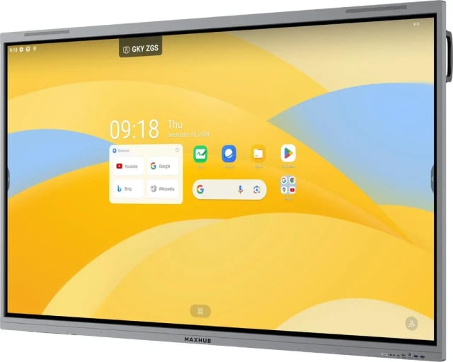 MAXHUB E6530 65 Inch Interactive AI Smart Board, 4K UHD 3840×2160, Android 14, Octa-Core CPU, 6 TOPS NPU