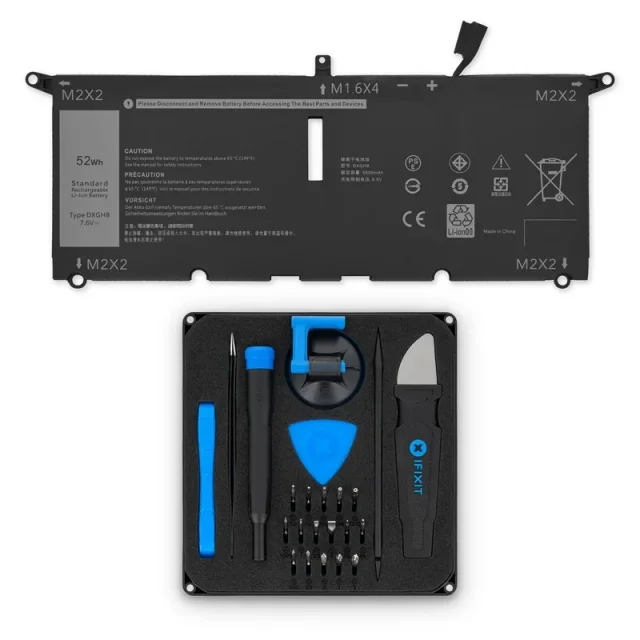 Dell DXGH8 Laptop Battery, 52Wh, 6500mAh, 7.6V, 4-Cell Li-ion