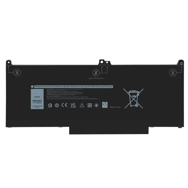 Dell MXV9V Original Laptop Battery, 60Wh, 7.6V, 7500mAh, 4-Cell Li-ion
