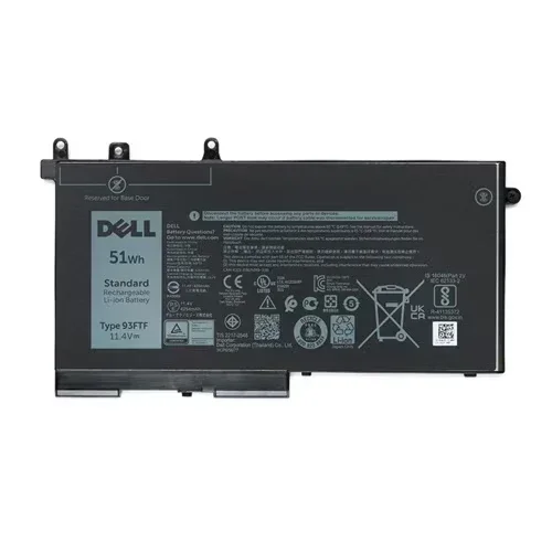 Dell 93FTF Original Laptop Battery, 51Wh, 11.4V, 4254mAh, 3-Cell Li-ion