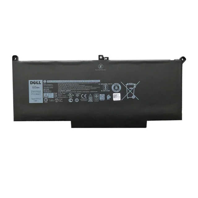 Dell F3YGT Original Laptop Battery, 60Wh, 7.6V, 7500mAh, 4-Cell Li-ion