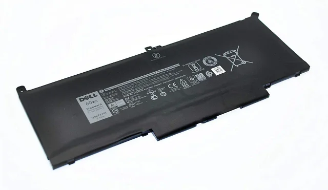 Dell F3YGT Original Laptop Battery, 60Wh, 7.6V, 7500mAh, 4-Cell Li-ion