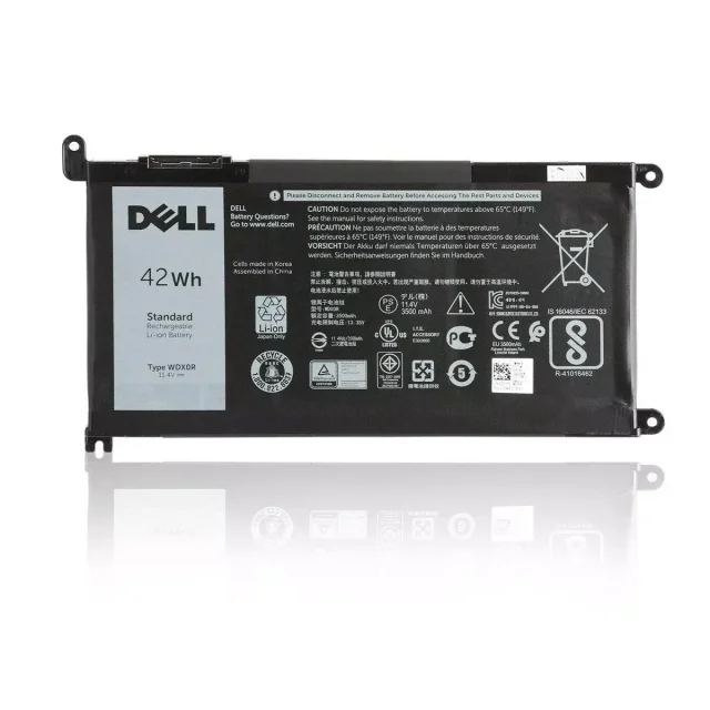 Dell WDX0R Original Laptop Battery, 42Wh, 11.4V, 3500mAh, 3-Cell Li-ion
