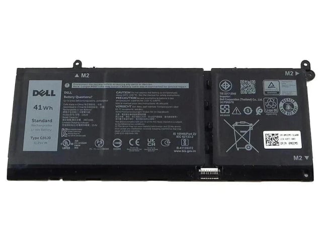 Dell Latitude 3421 Original Laptop Battery, 41Wh, 11.25V, 3-Cell Li-ion, for Dell Latitude 3421 3521