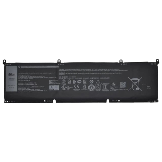 Dell 8FCTC Laptop Battery, 51Wh, 11.4V, 4250mAh, 3-Cell Li-ion