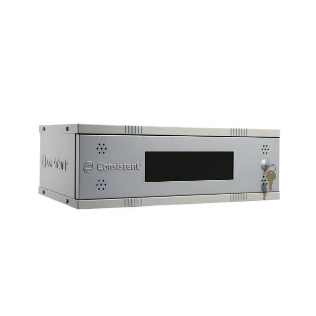 Consistent CT-NRM-2U DVR/NVR Rack, 2U Wall Mount, GI Metal, 15kg Load, Security Lock