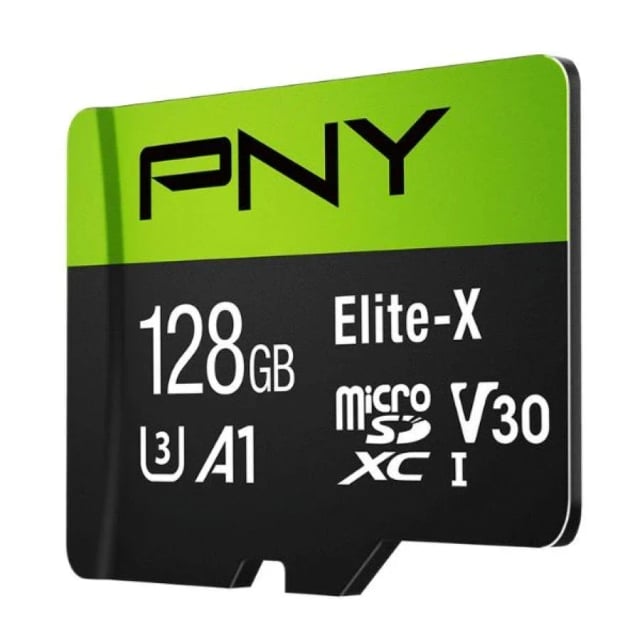 PNY Elite-X 128GB microSDXC Memory Card, Up to 100MB/s Read Speed, UHS-I, U3, Class 10